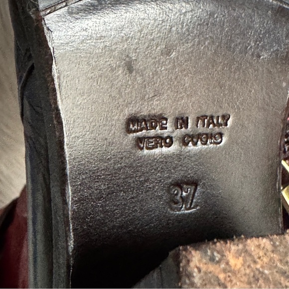 🔥 JO GHOST Italian Red Ombre Leather Ankle Boots Size 37 🔥 - Picture 9 of 10